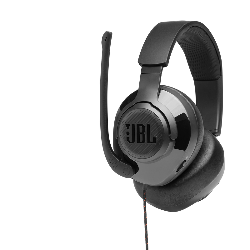 JBL Quantum 300 - Black - Hybrid wired over-ear PC gaming headset with flip-up mic - Detailshot 4 image number null